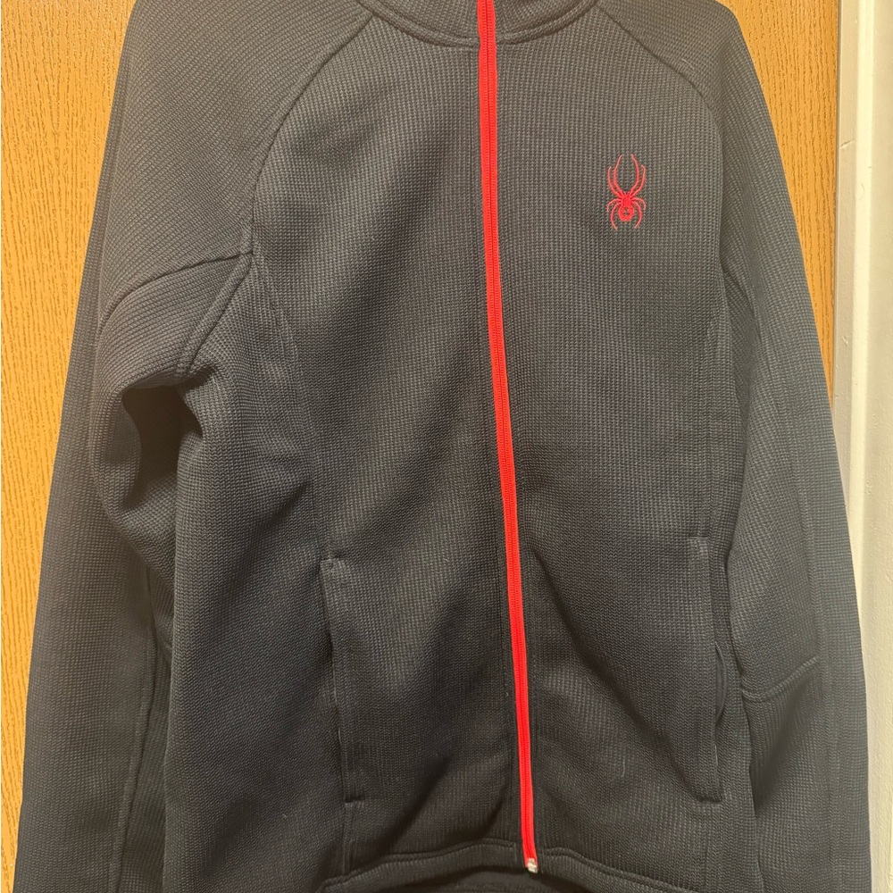 Spyder Black Jacket with Red Accents